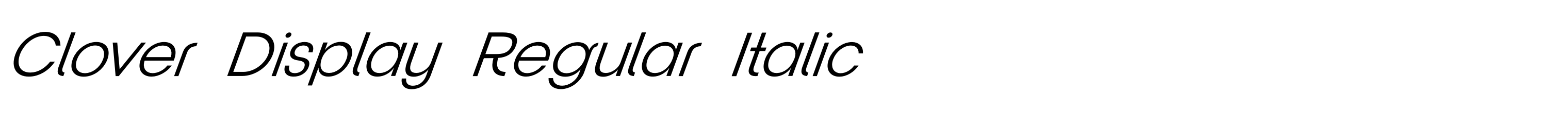Clover Display Regular Italic